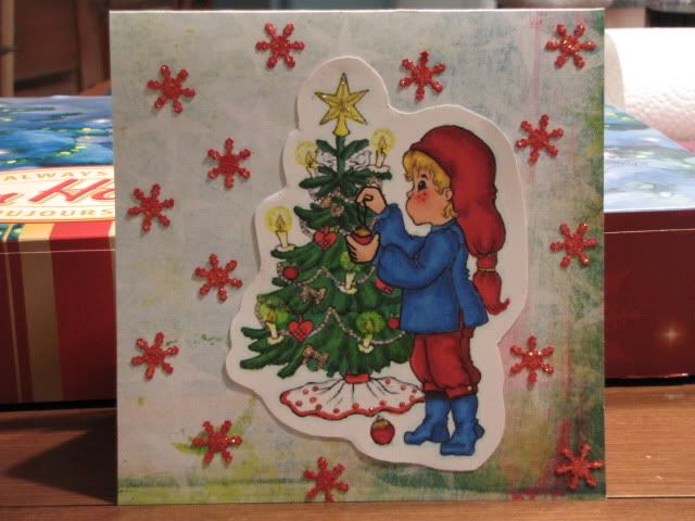 carte neveux &eacute;tampe PapilioStamps - Christmas Tree et Emil's Ornaments