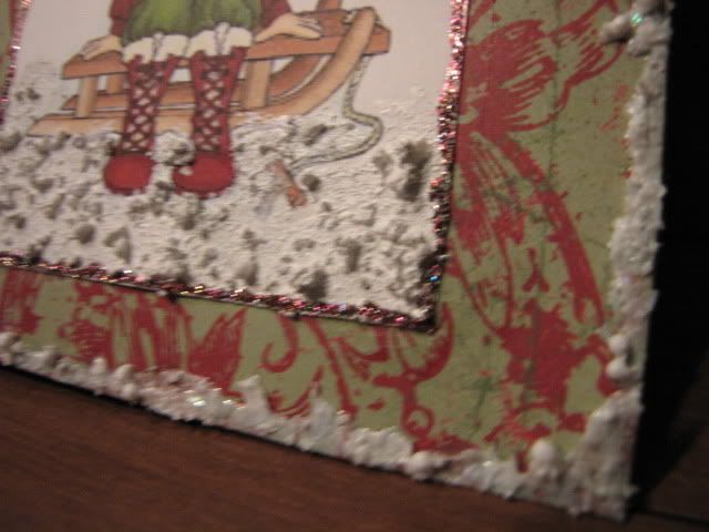 d&eacute;tail bordure carte Decorative snow, sur l'image fantasy snow