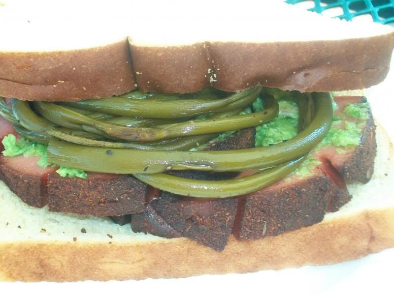 Smoked bologna chub and garlic pesto pRon.. The BBQ BRETHREN FORUMS.