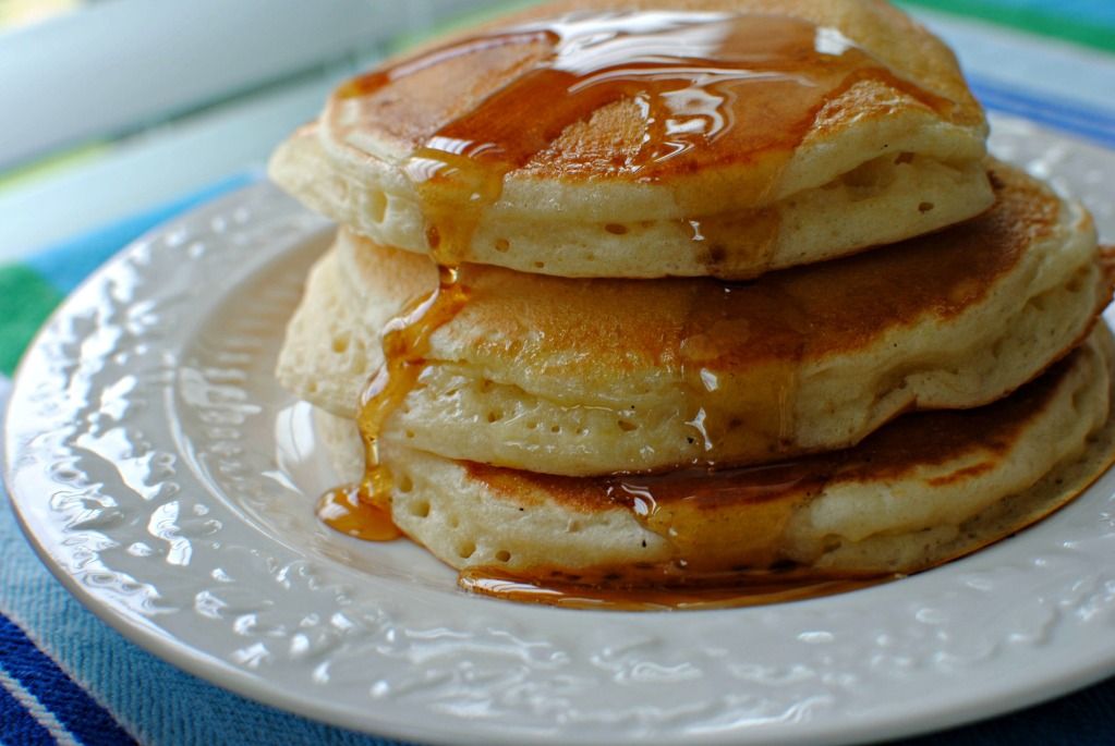 Buttermilk Pancakes with Agave Nectar and Syrup Caitlin's Confections