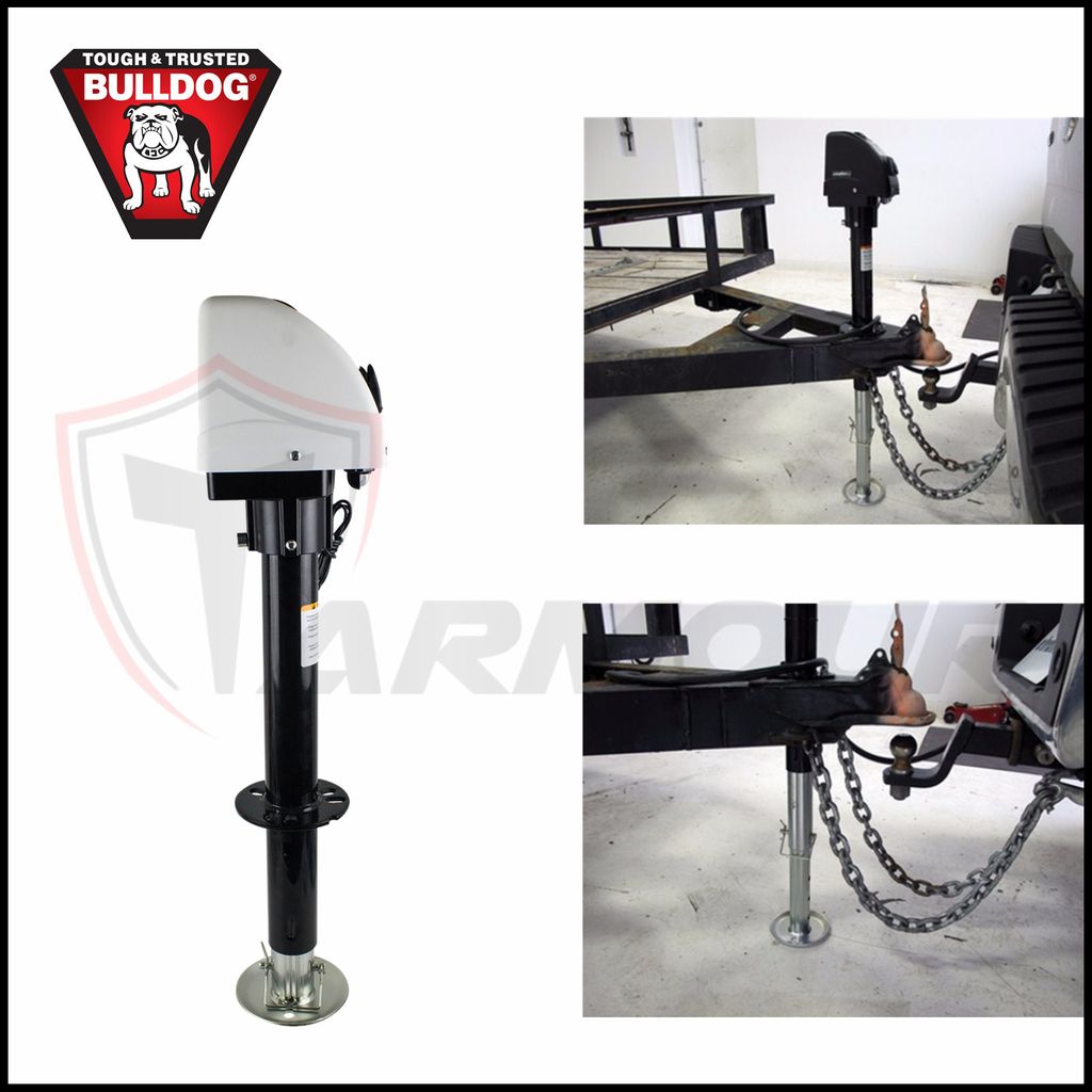 BULLDOG MOTORISED 12V ELECTRIC POWER TRAILER JACK FRAME JOCKEY LEG STAND CARAVAN eBay