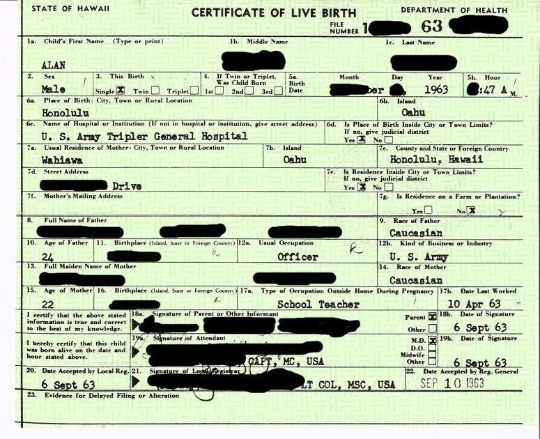 hawaii birth certificate obama. hawaii birth certificate