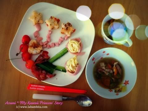 healthy and Cute food breakfast for Azumi