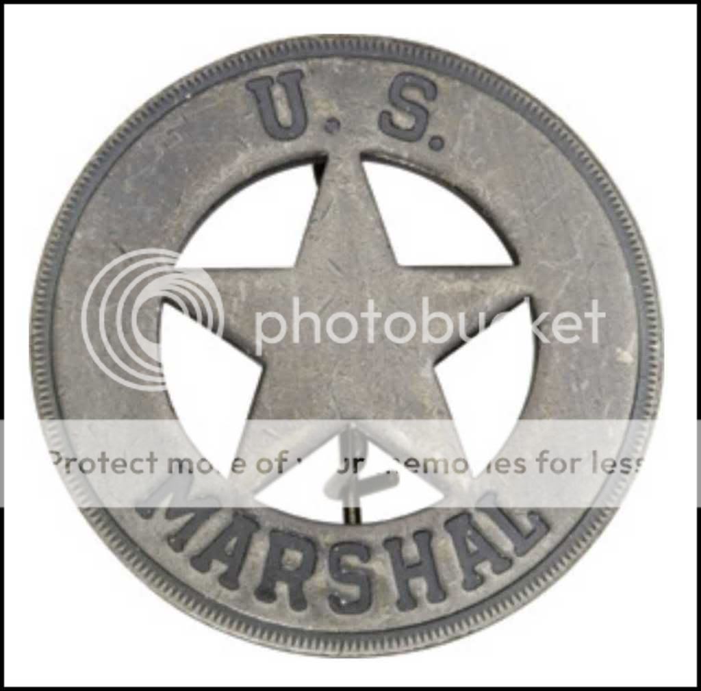 Replica Old West U.S. Marshals Badge Sass/Ncows For Sale at GunAuction ...