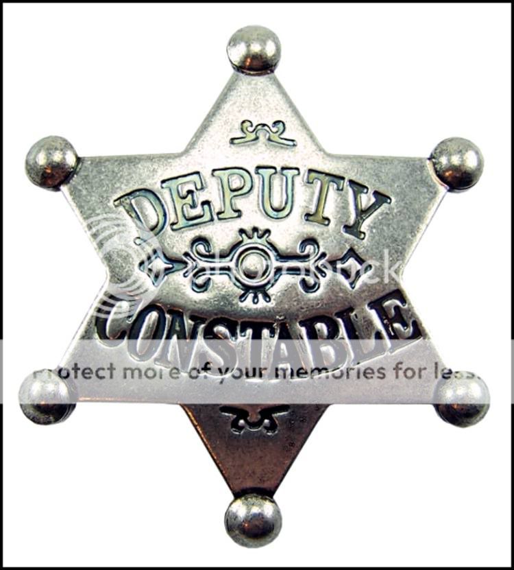 Replica Old West Deputy Constable Badge Sass Ncows For Sale at