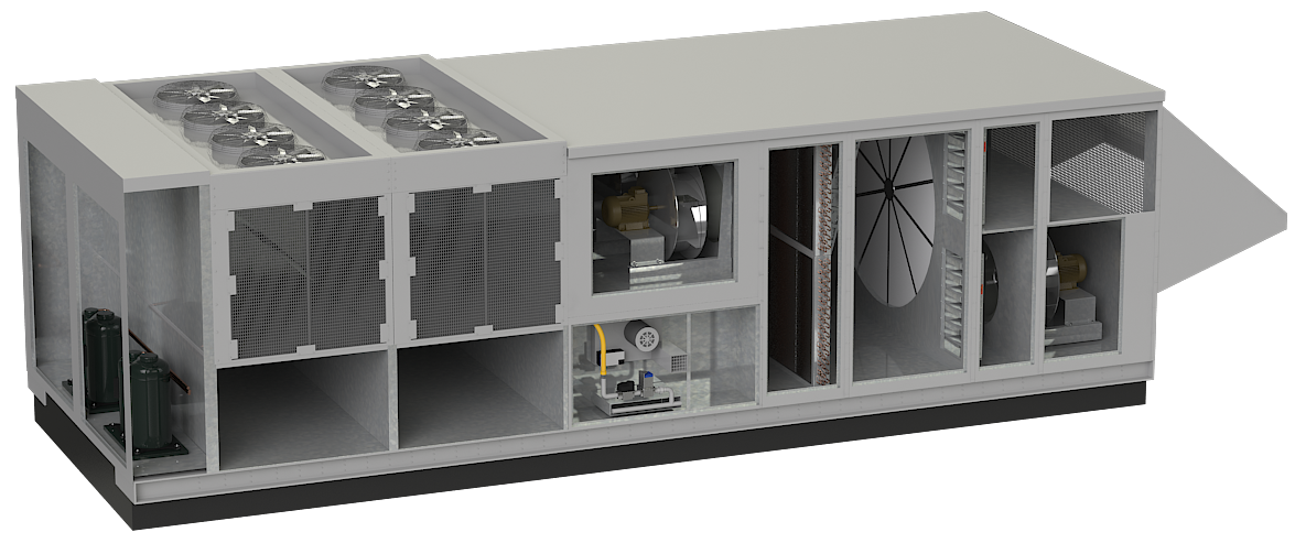 aaon rtu animation includes fans cooling gas heating cost $ 200 part 8063